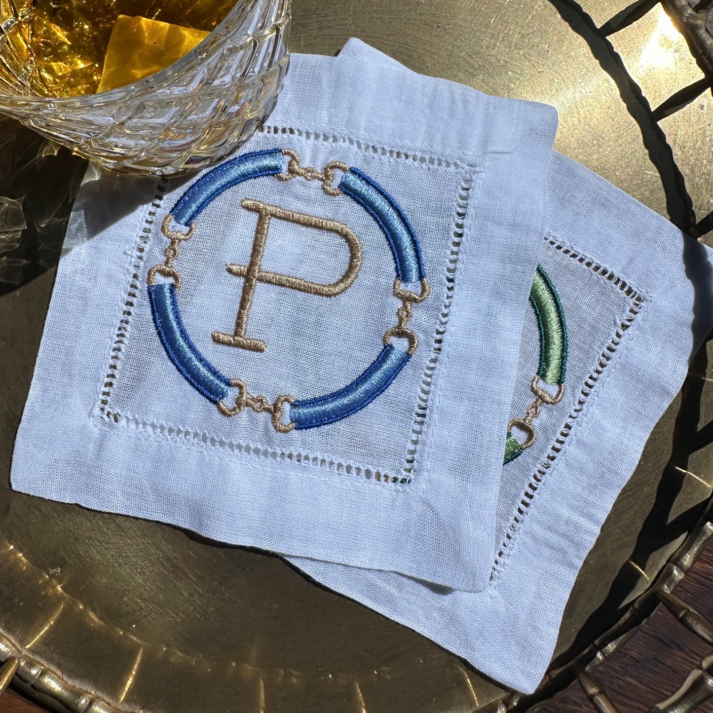 Custom Snaffle Bit Monogram Napkin Set