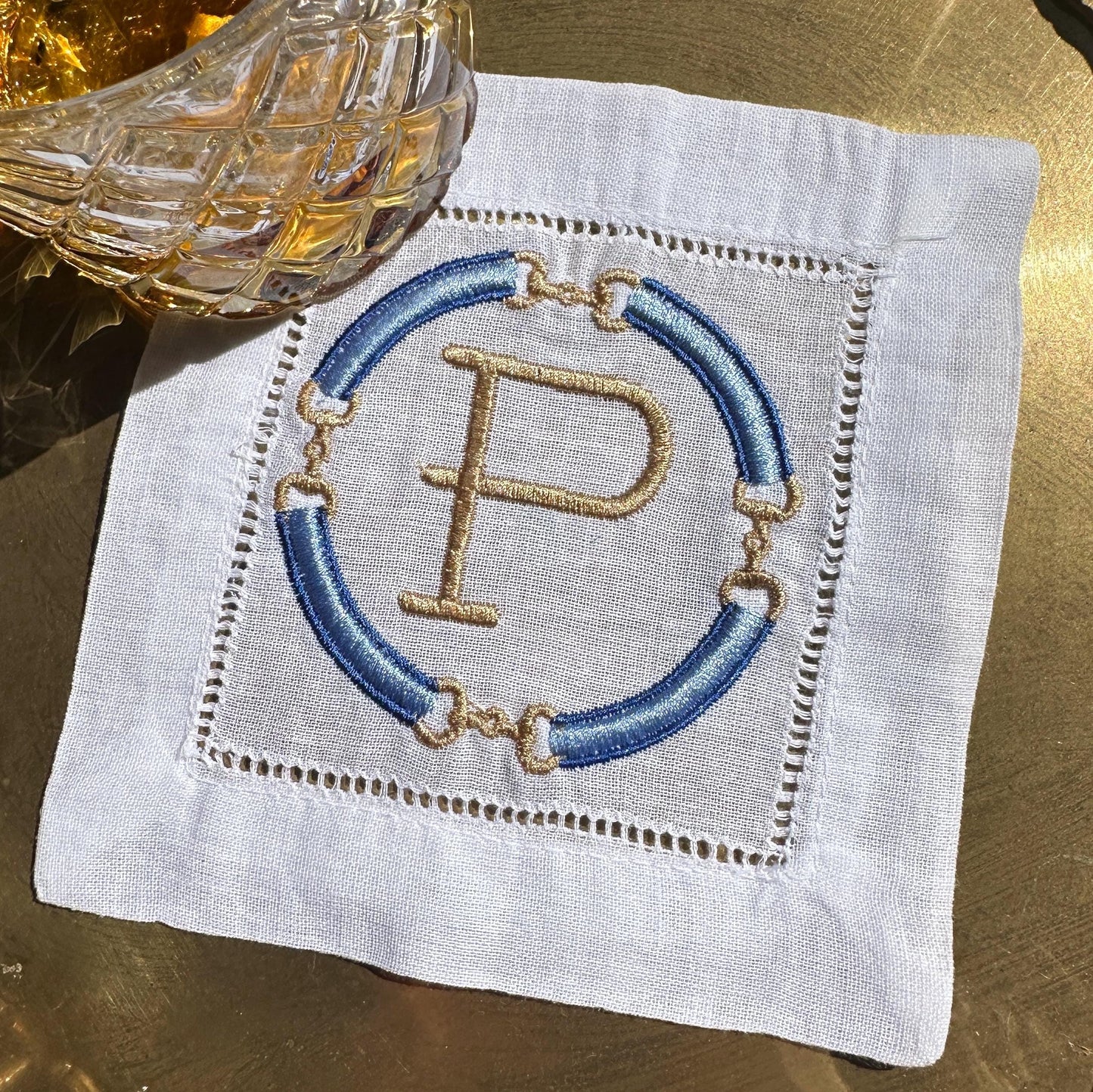Custom Snaffle Bit Monogram Napkin Set