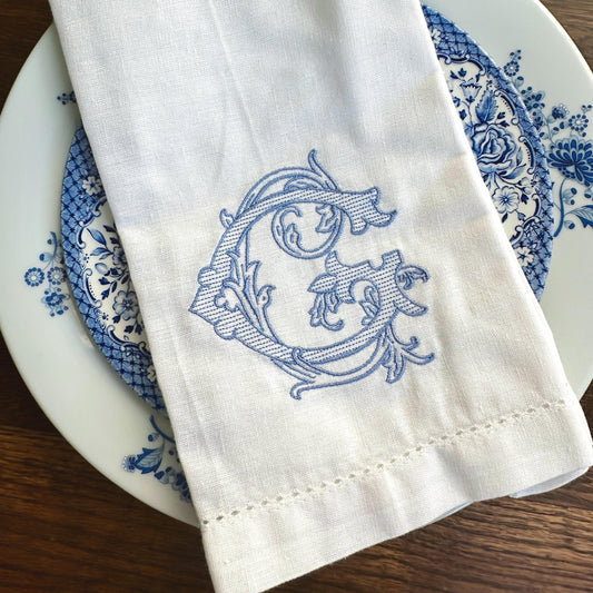 Custom Vintage Monogram Dinner Napkins