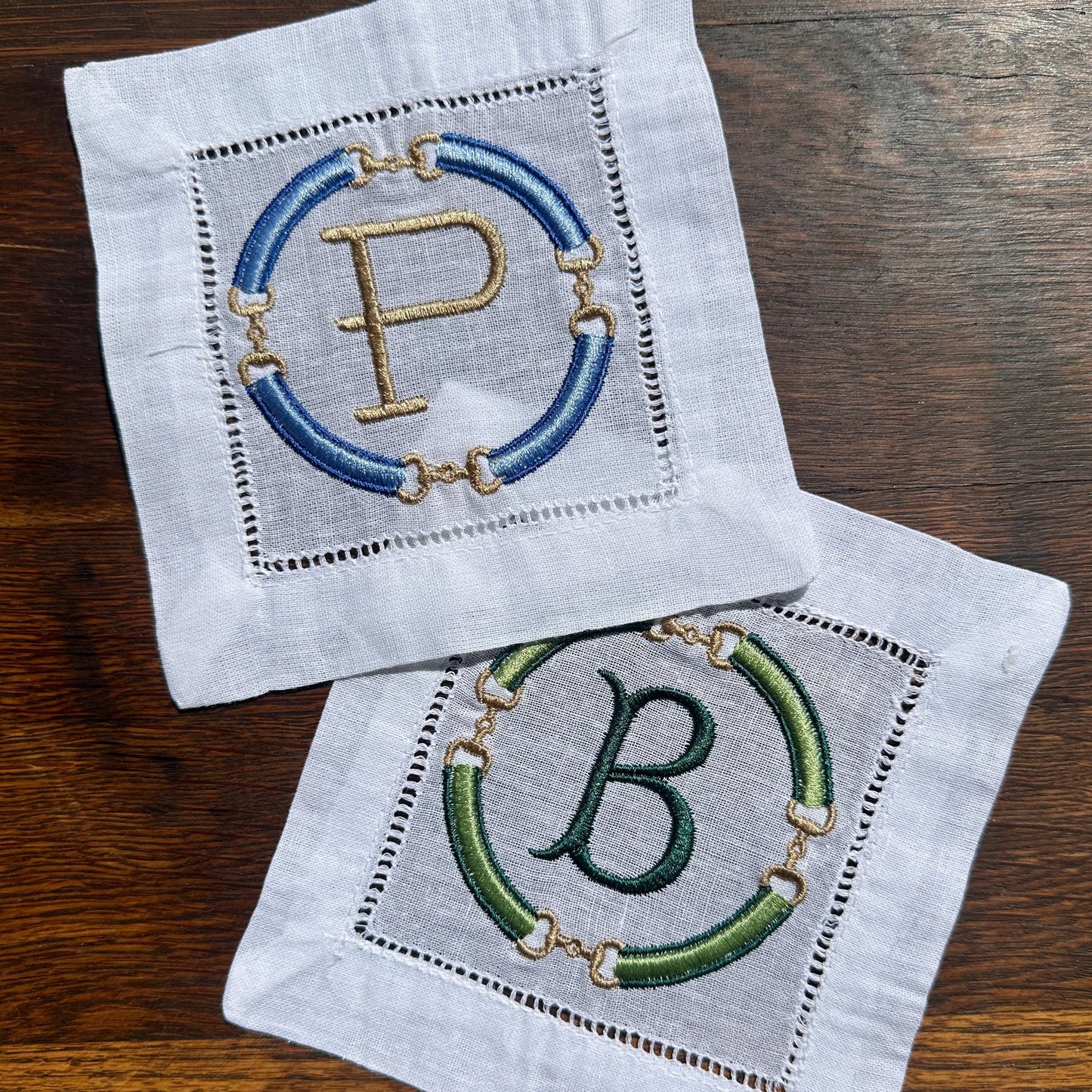 Custom Snaffle Bit Monogram Napkin Set