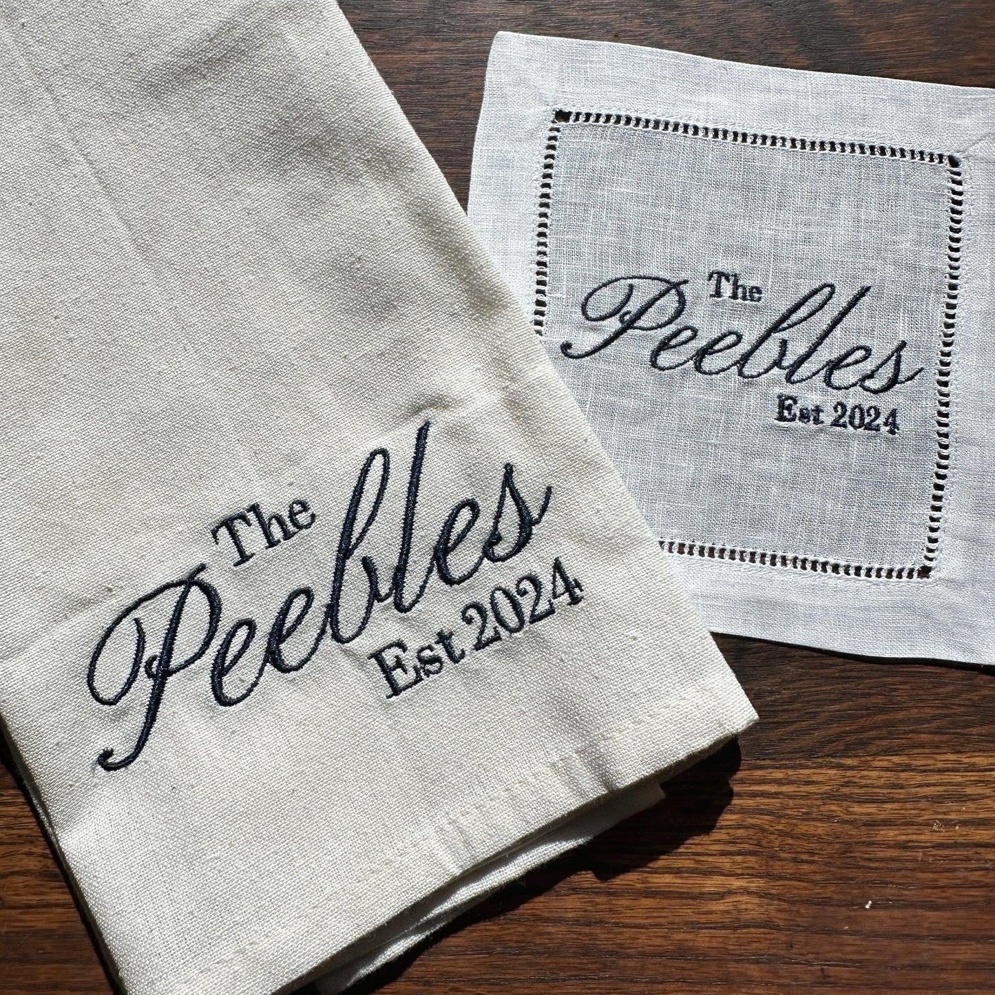 Last Name Cocktail Napkin
