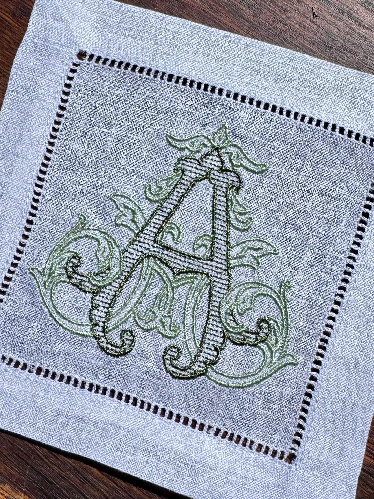 Vintage Vine Monogram Cocktail Napkins