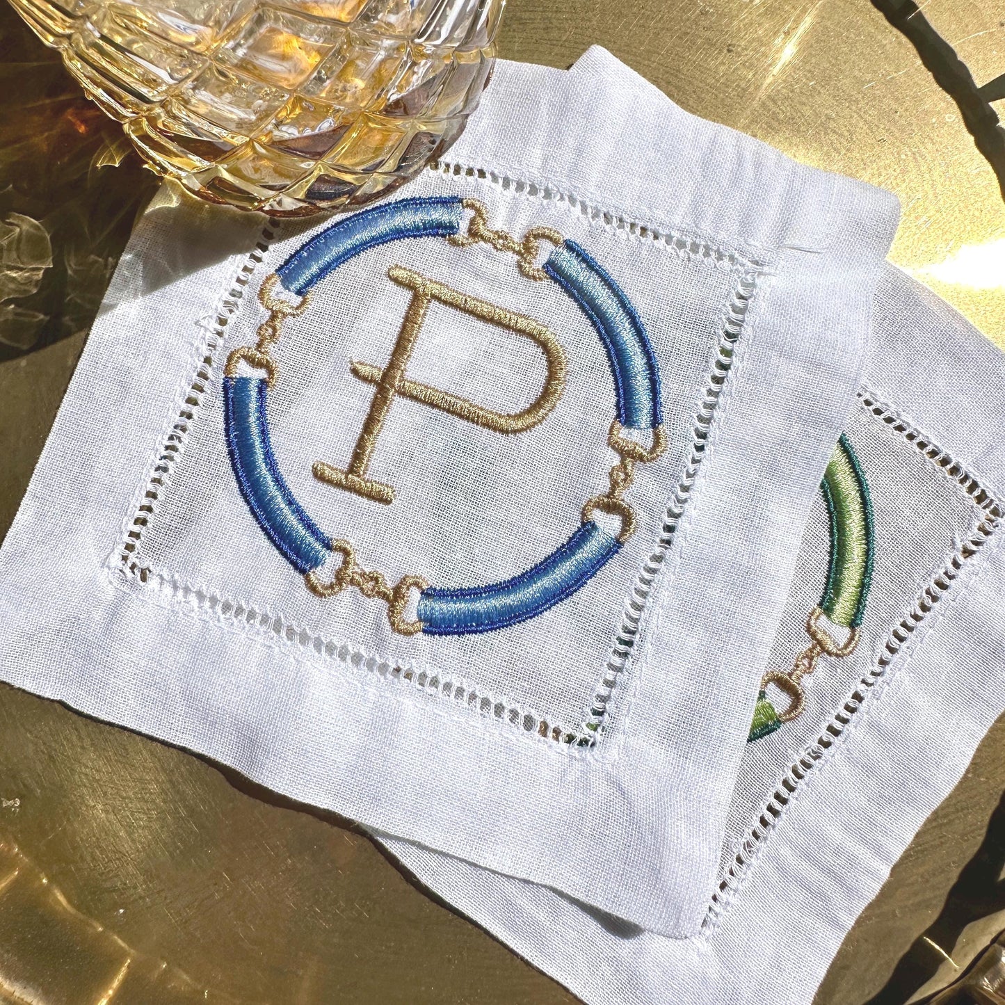 Custom Snaffle Bit Monogram Napkin Set