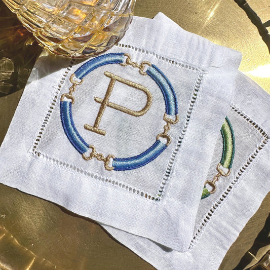 Custom Snaffle Bit Monogram Napkin Set