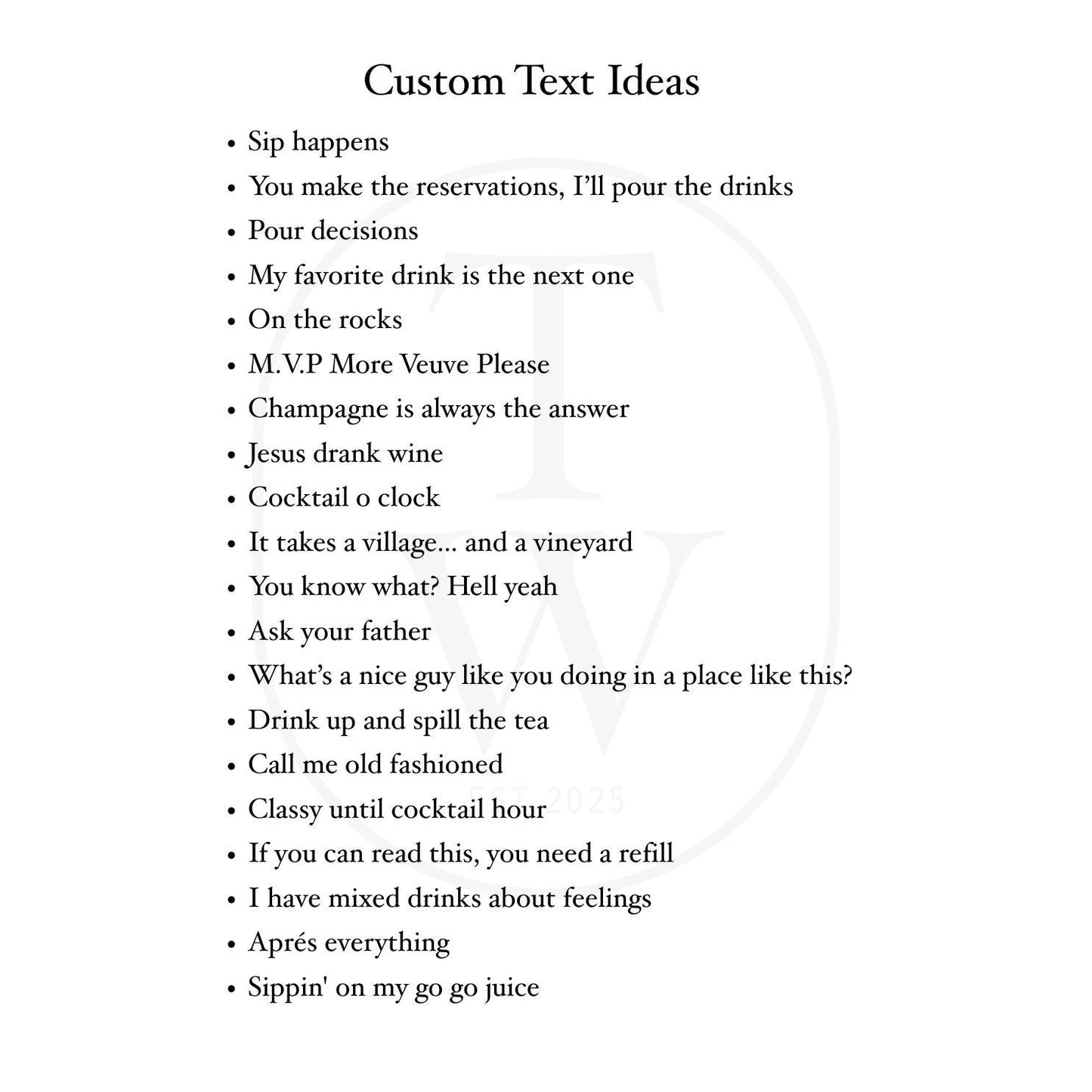 Custom Text Cocktail Napkin Set