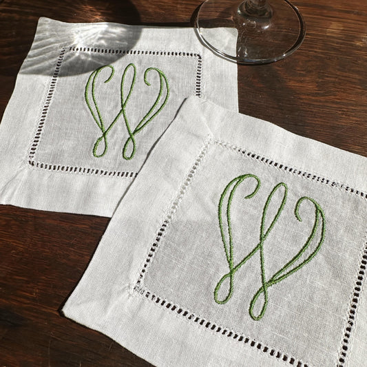 Custom Script Monogram Napkin Set