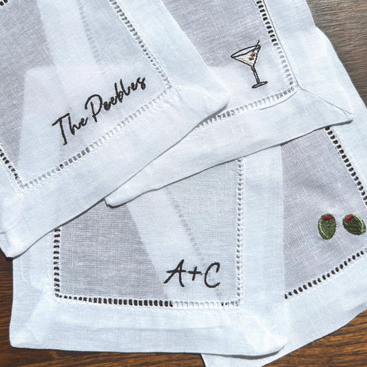 Custom Martini Cocktail Napkin Set