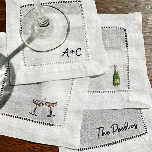 Custom Wedding Toast Cocktail Napkin Set