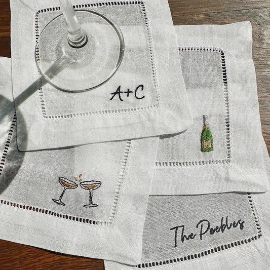 Custom Icon Cocktail Napkin Set