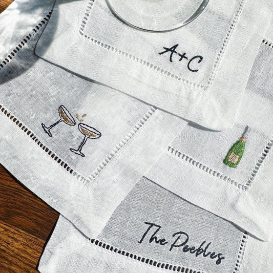 Custom Wedding Toast Cocktail Napkin Set