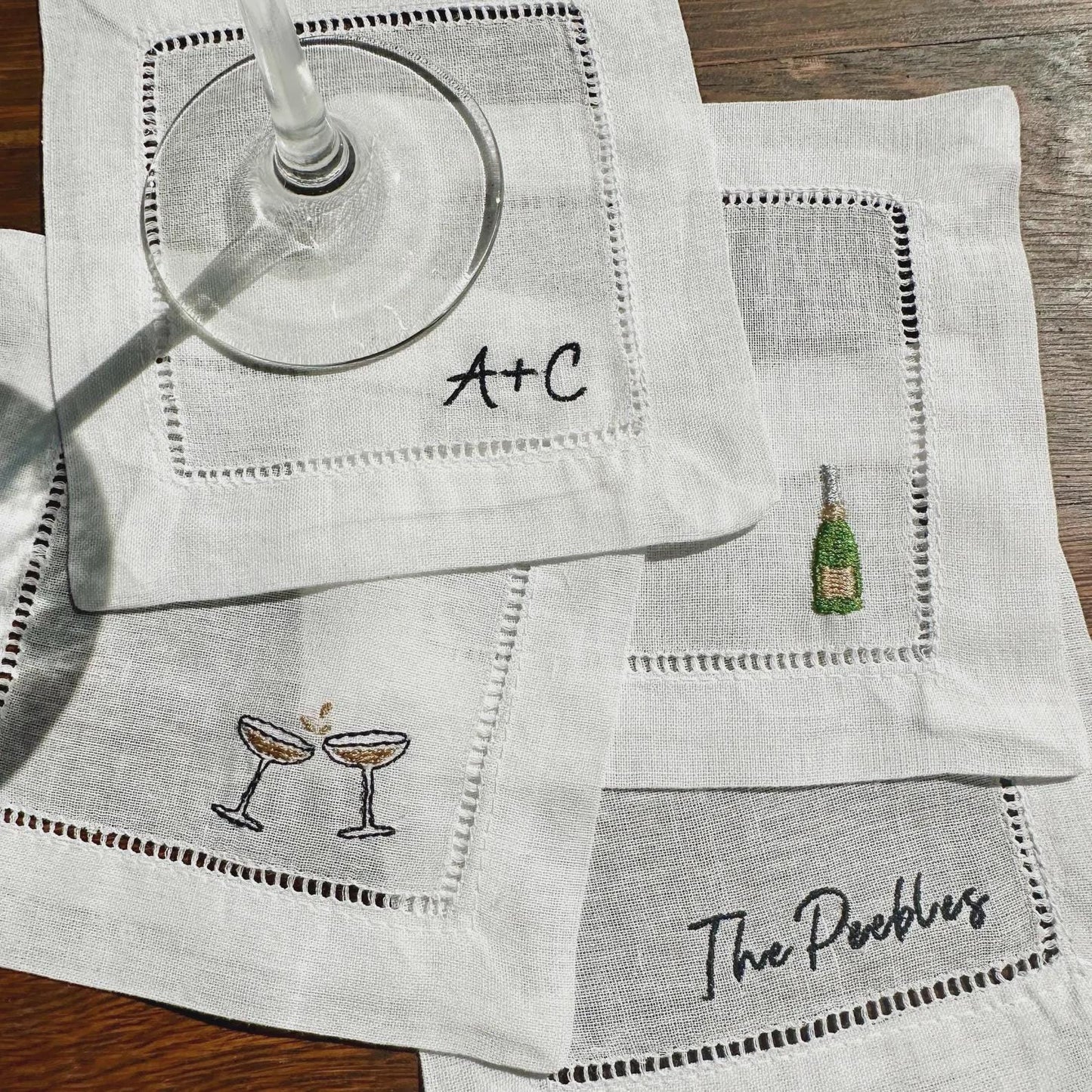 Custom Icon Cocktail Napkin Set