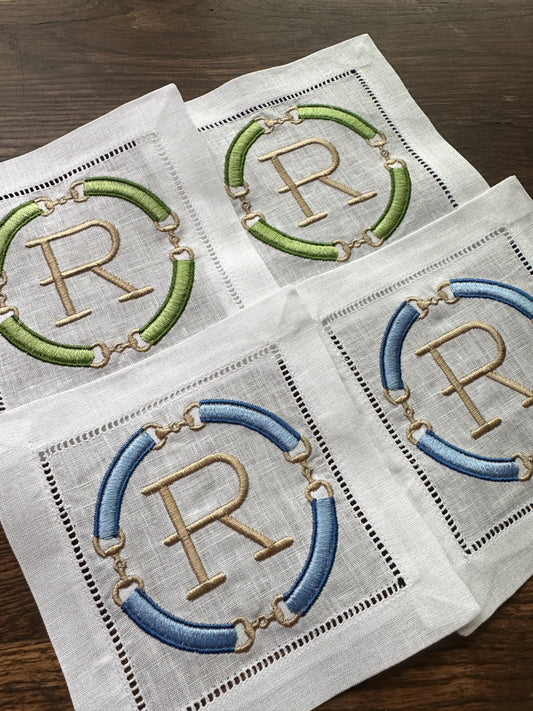 Custom Snaffle Bit Monogram Napkin Set