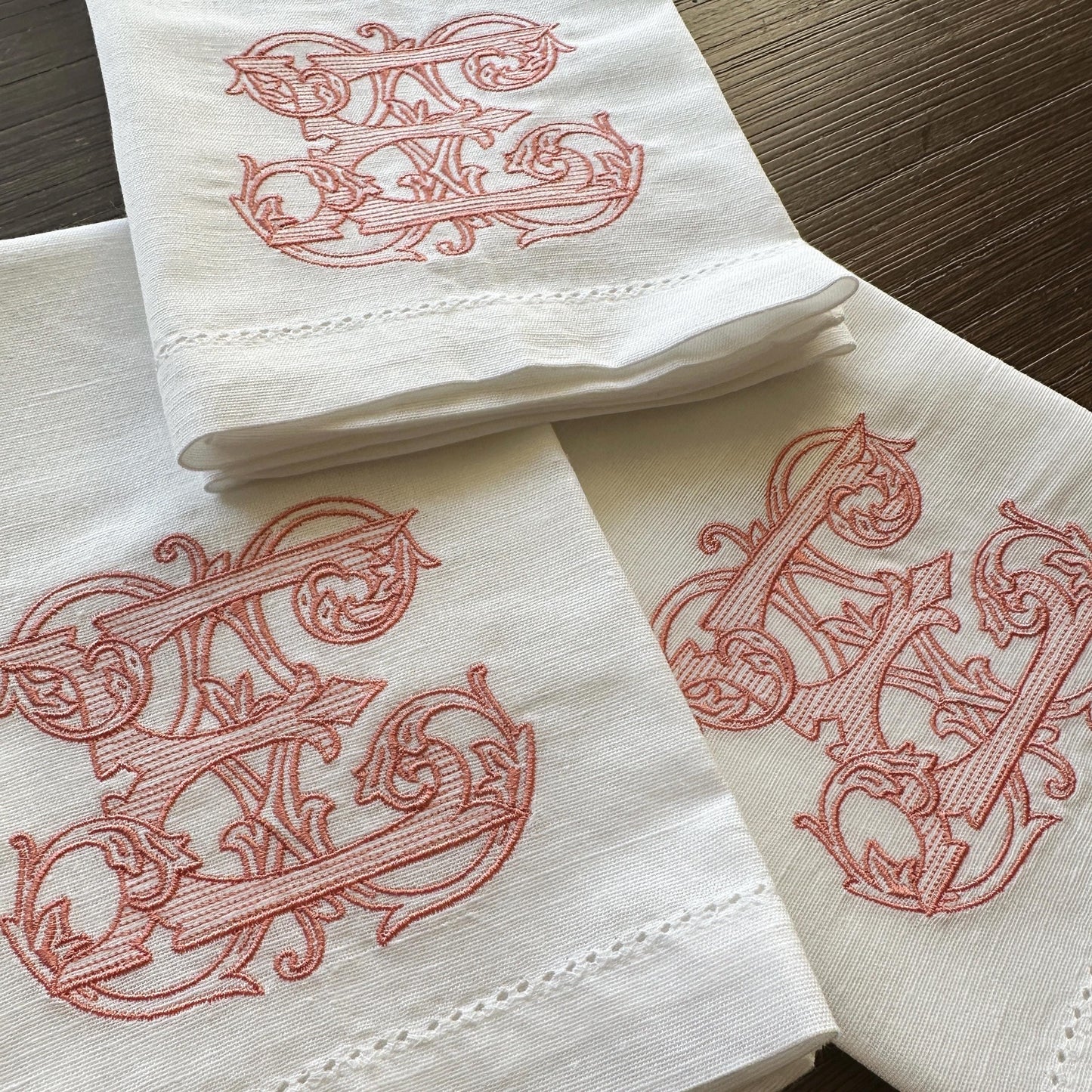 Vintage Vine Monogram Dinner Napkins