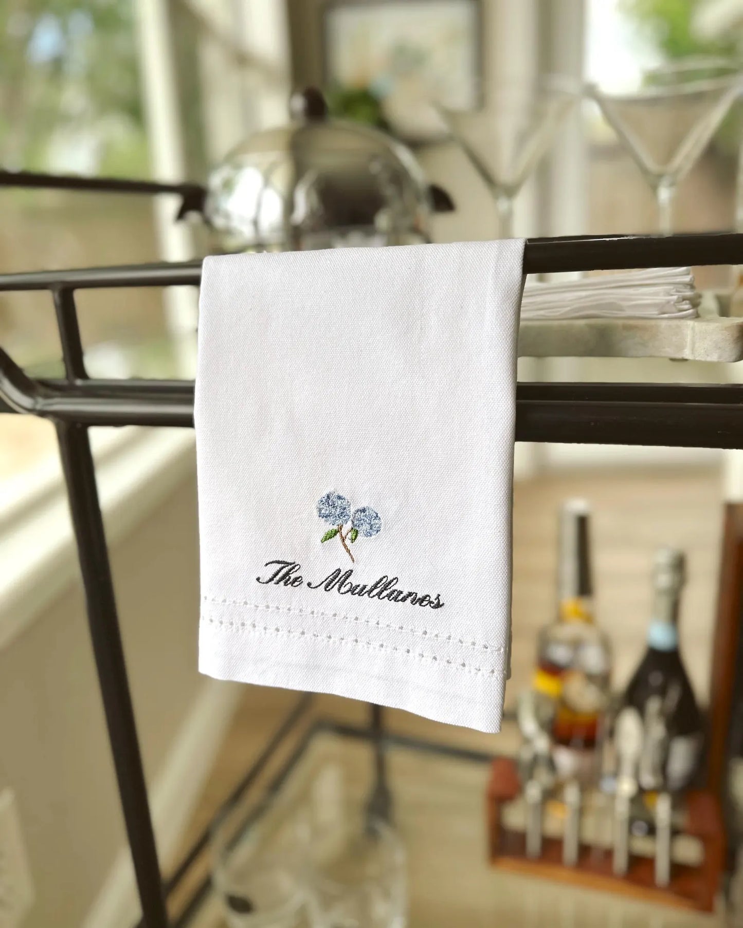 Custom Embroidered Icon & Text Bar Towel