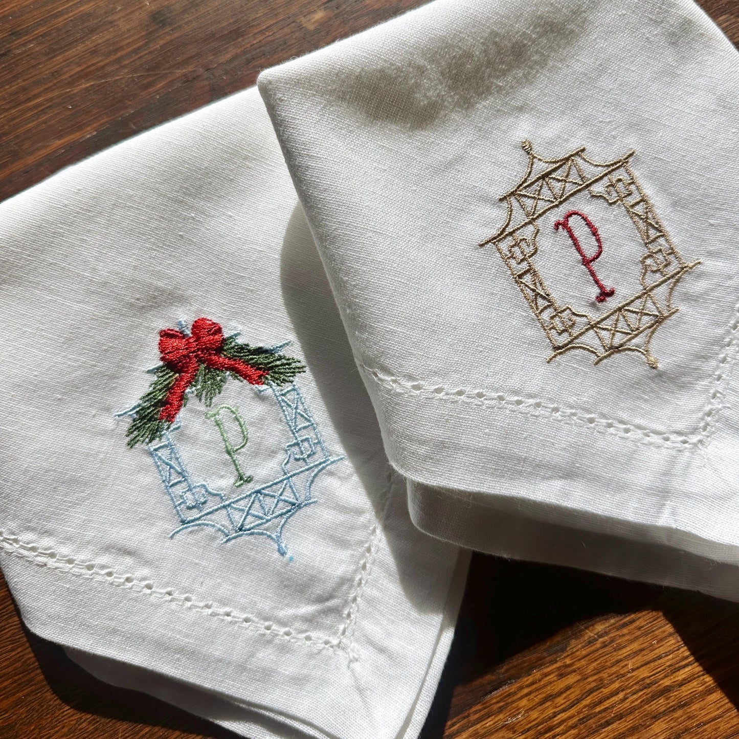Chinoiserie Linen Dinner Napkins