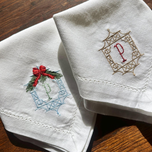 Chinoiserie Linen Dinner Napkins