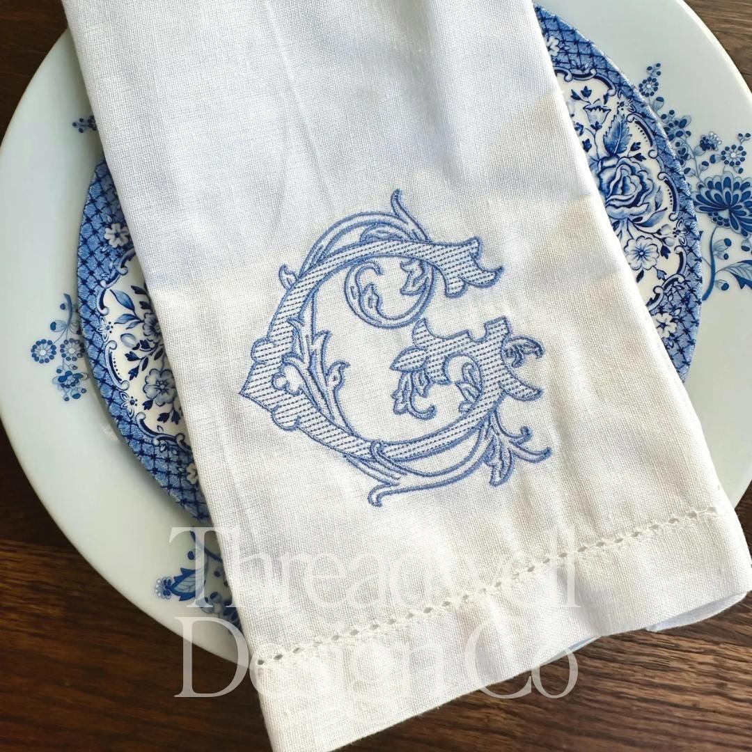 Vintage Vine Monogram Dinner Napkins
