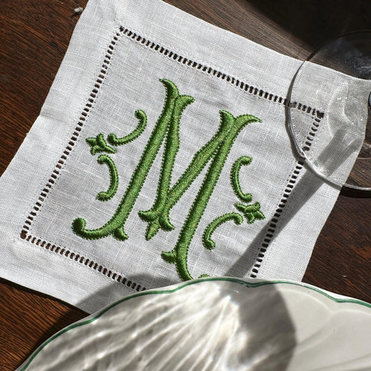 Romanesque Monogram Cocktail Napkins