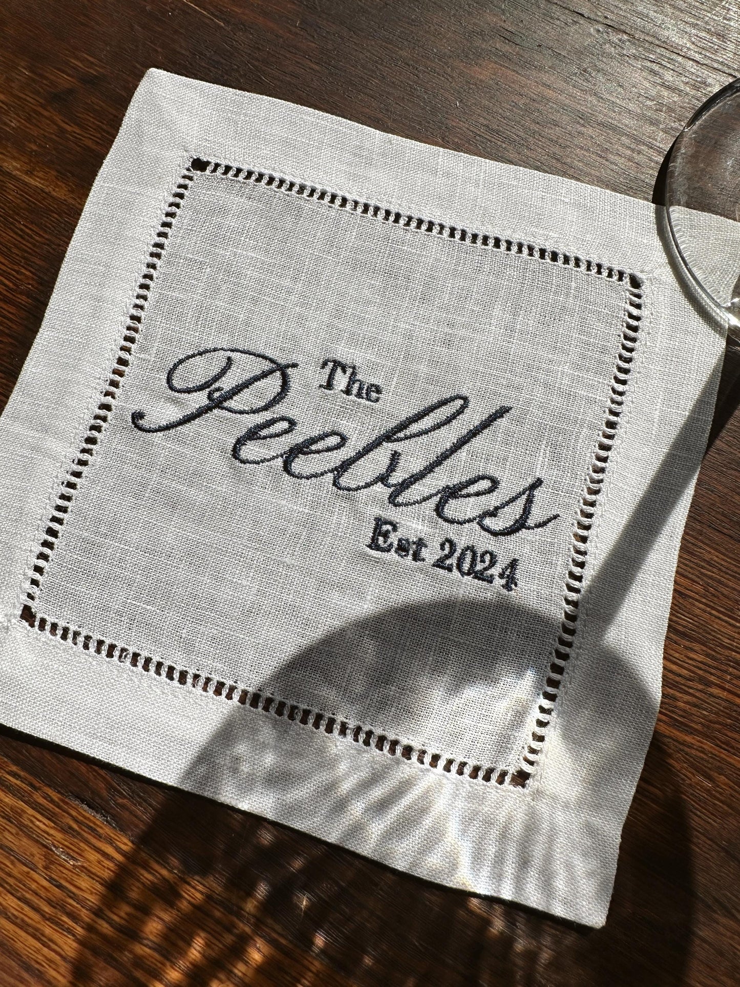 Last Name Cocktail Napkin