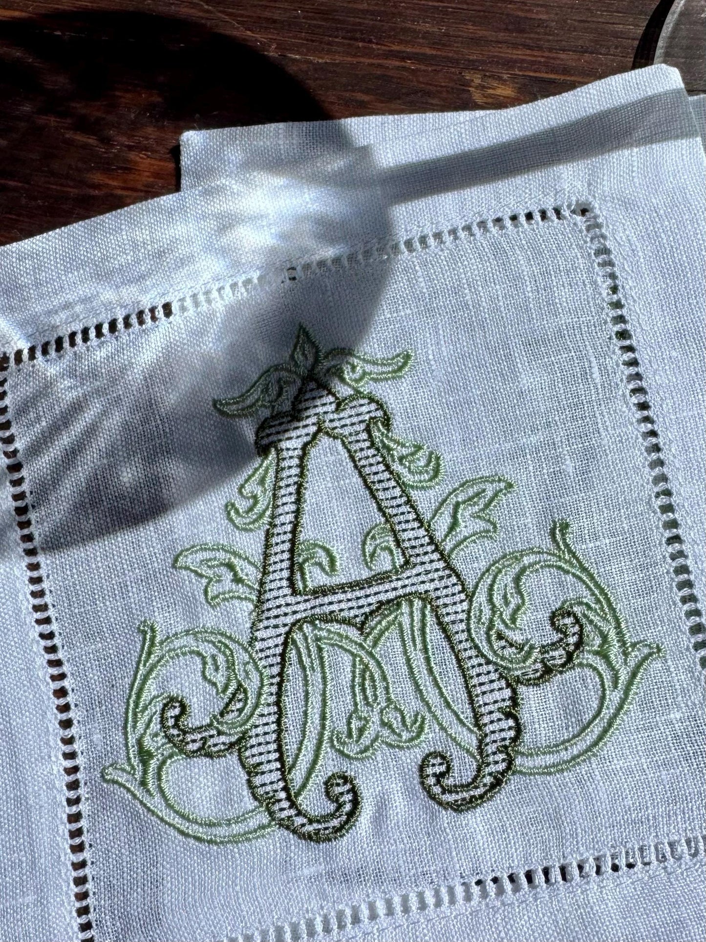 Vintage Vine Monogram Cocktail Napkins