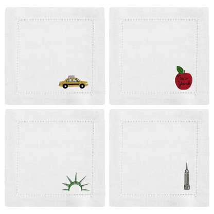 Custom Icon Cocktail Napkin Set