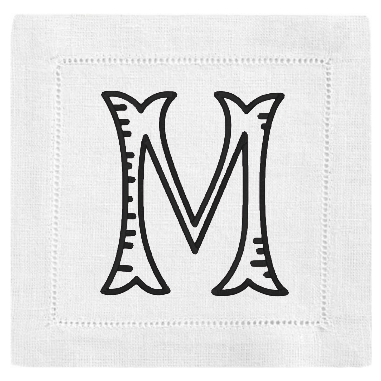 Fishtail Barque Monogram Cocktail Napkin