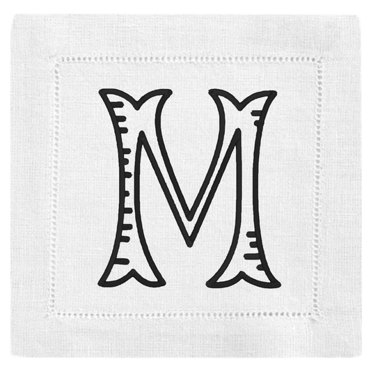 Fishtail Barque Monogram Cocktail Napkin