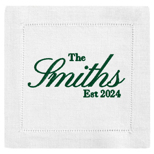 Last Name Cocktail Napkin