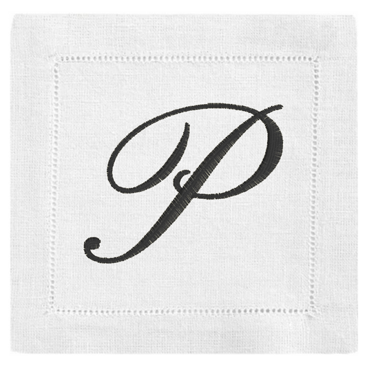 Script Monogram Cocktail Napkin