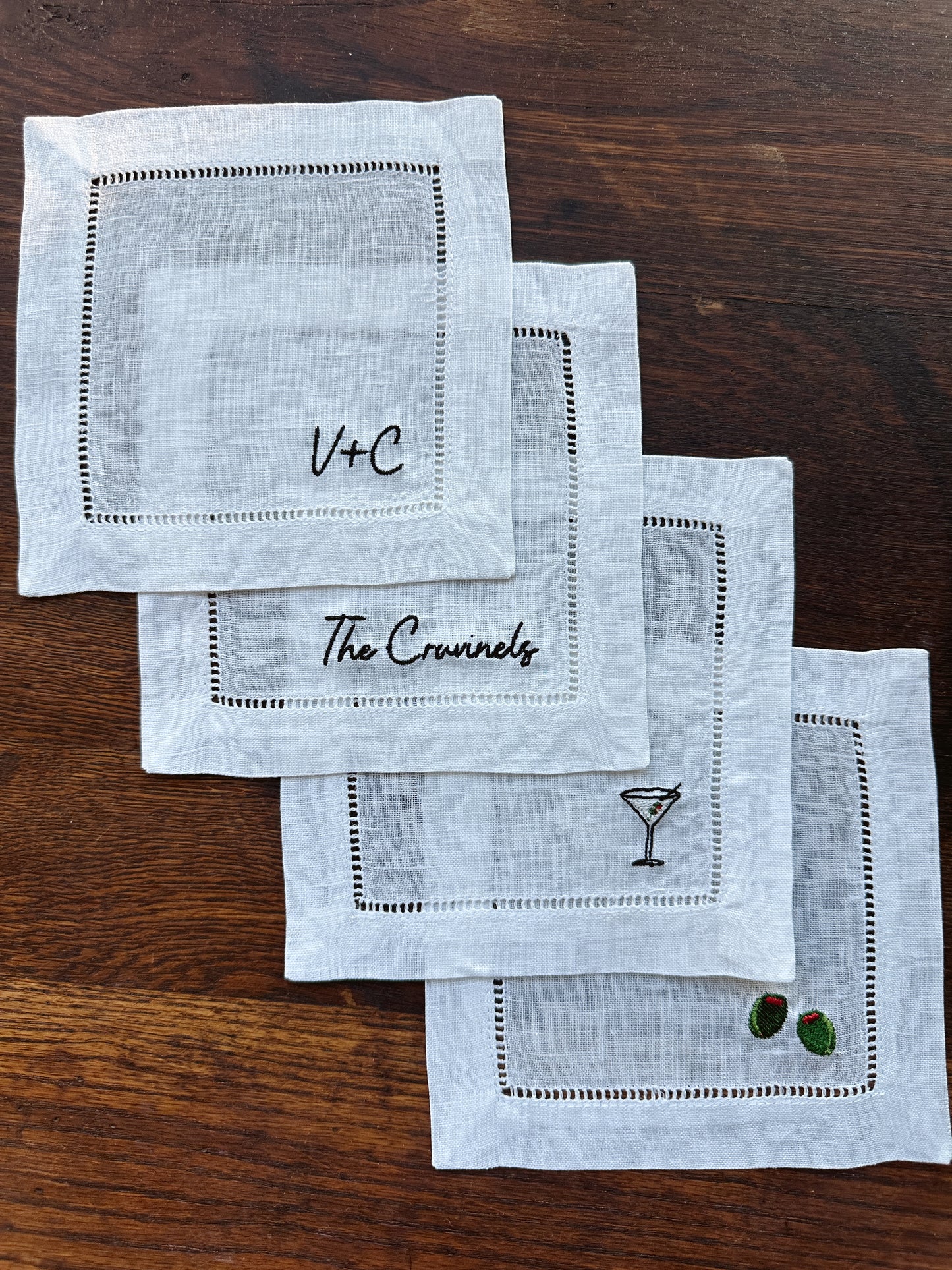 Custom Drink Icon + Simple Text Cocktail Napkin