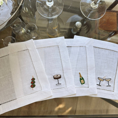 Custom Icon Cocktail Napkin Set