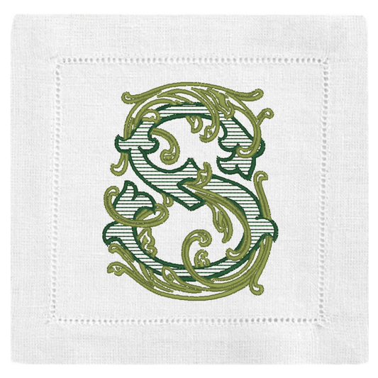 Vintage Vine Monogram Cocktail Napkins
