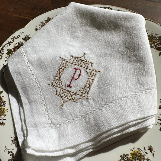 Chinoiserie Linen Dinner Napkins