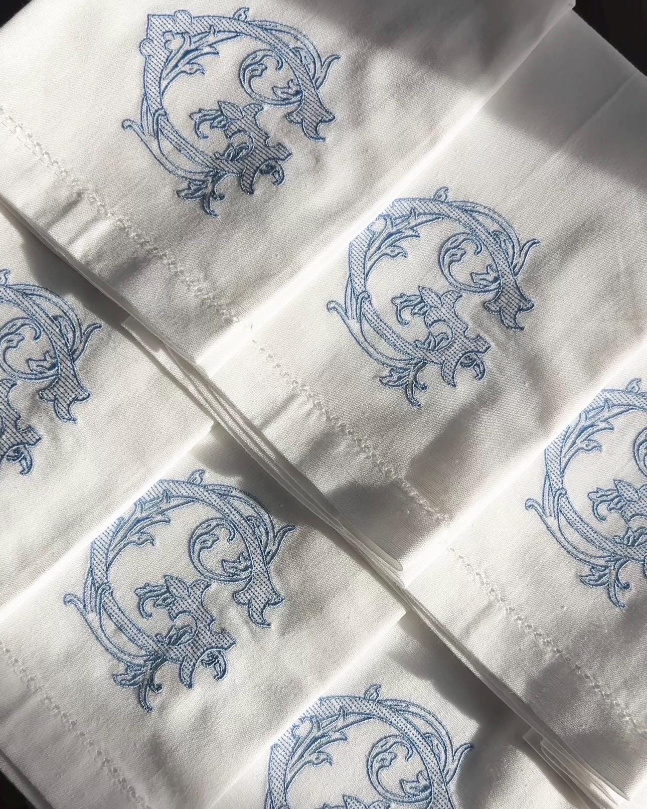 Vintage Vine Monogram Dinner Napkins