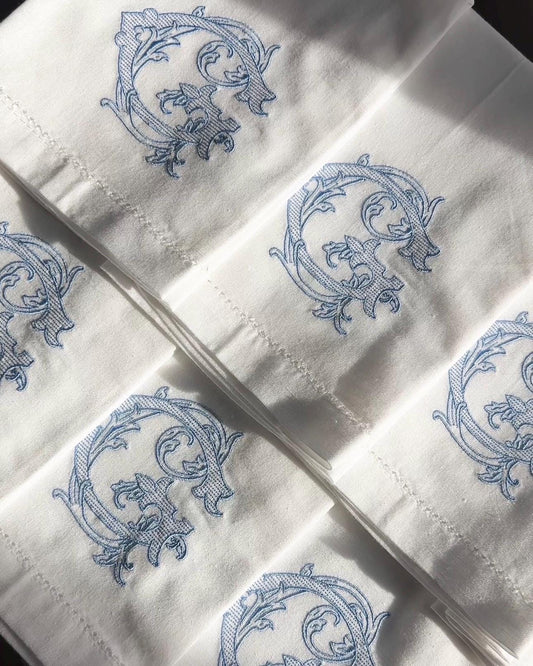 Vintage Vine Monogram Dinner Napkins