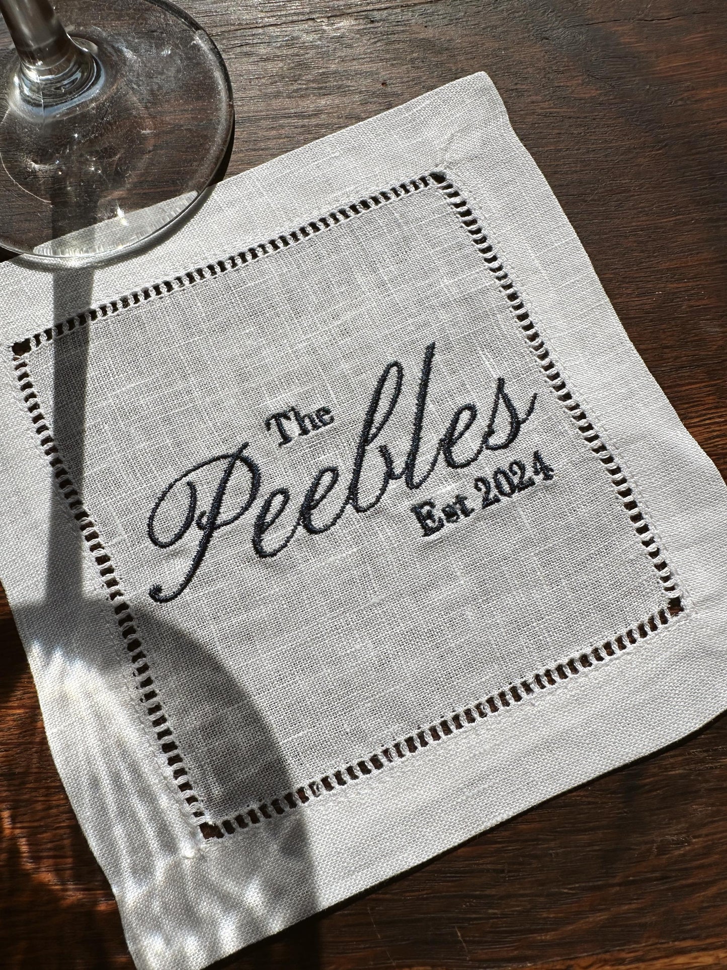 Last Name Cocktail Napkin