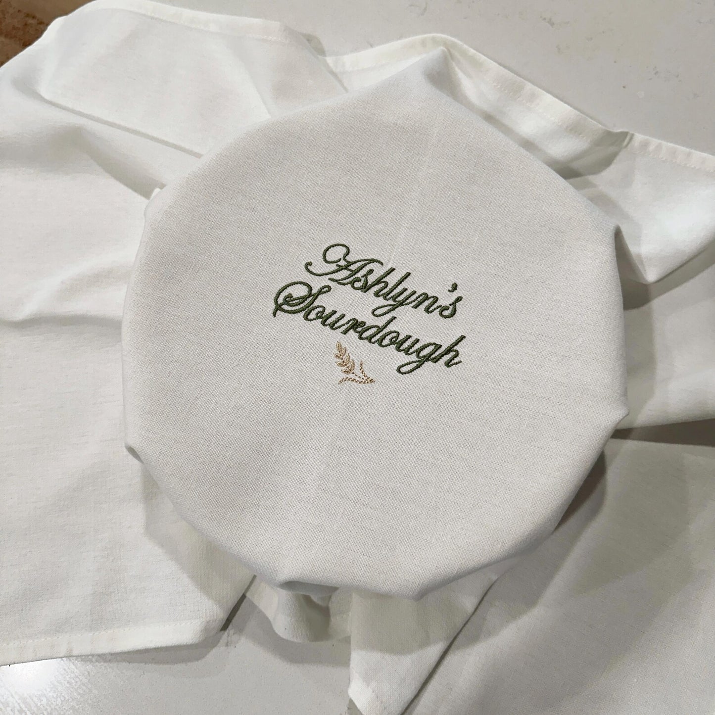 Custom Text + Icon Sourdough Towel