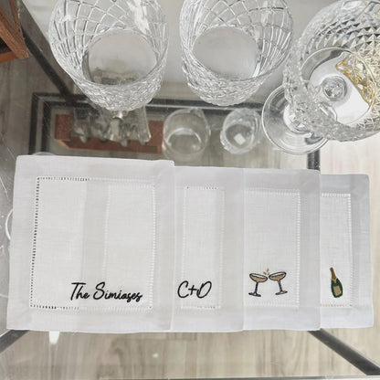 Custom Icon Cocktail Napkin Set