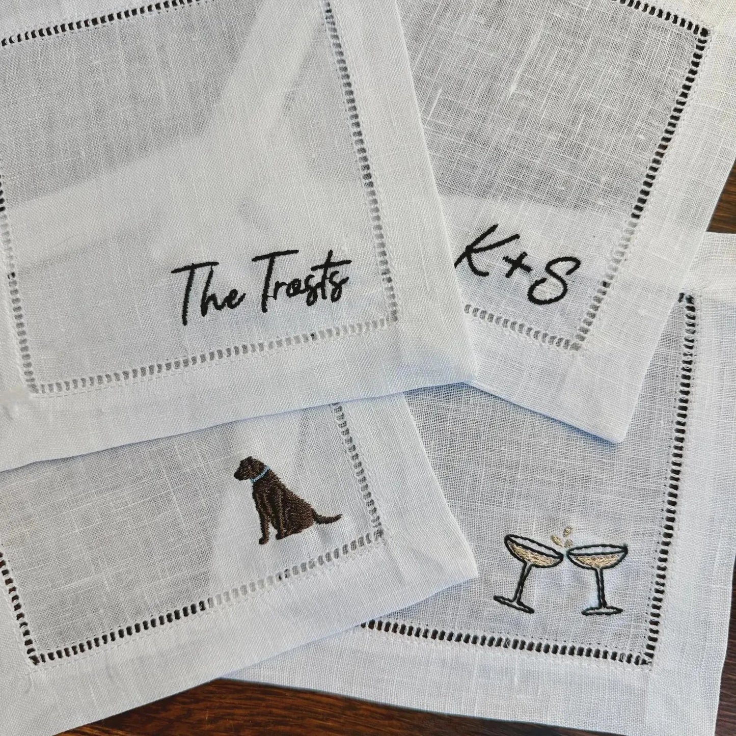 Custom Icon Cocktail Napkin Set