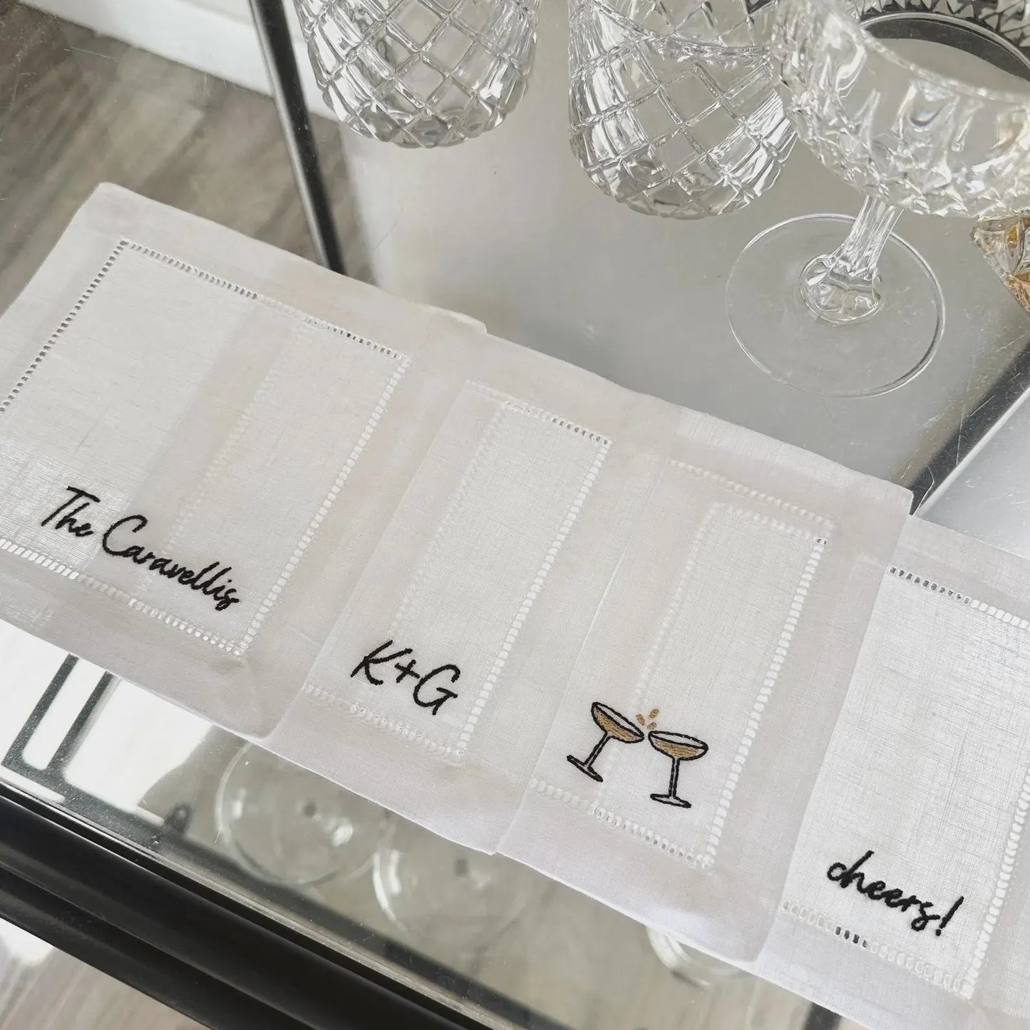 Custom Icon Cocktail Napkin Set