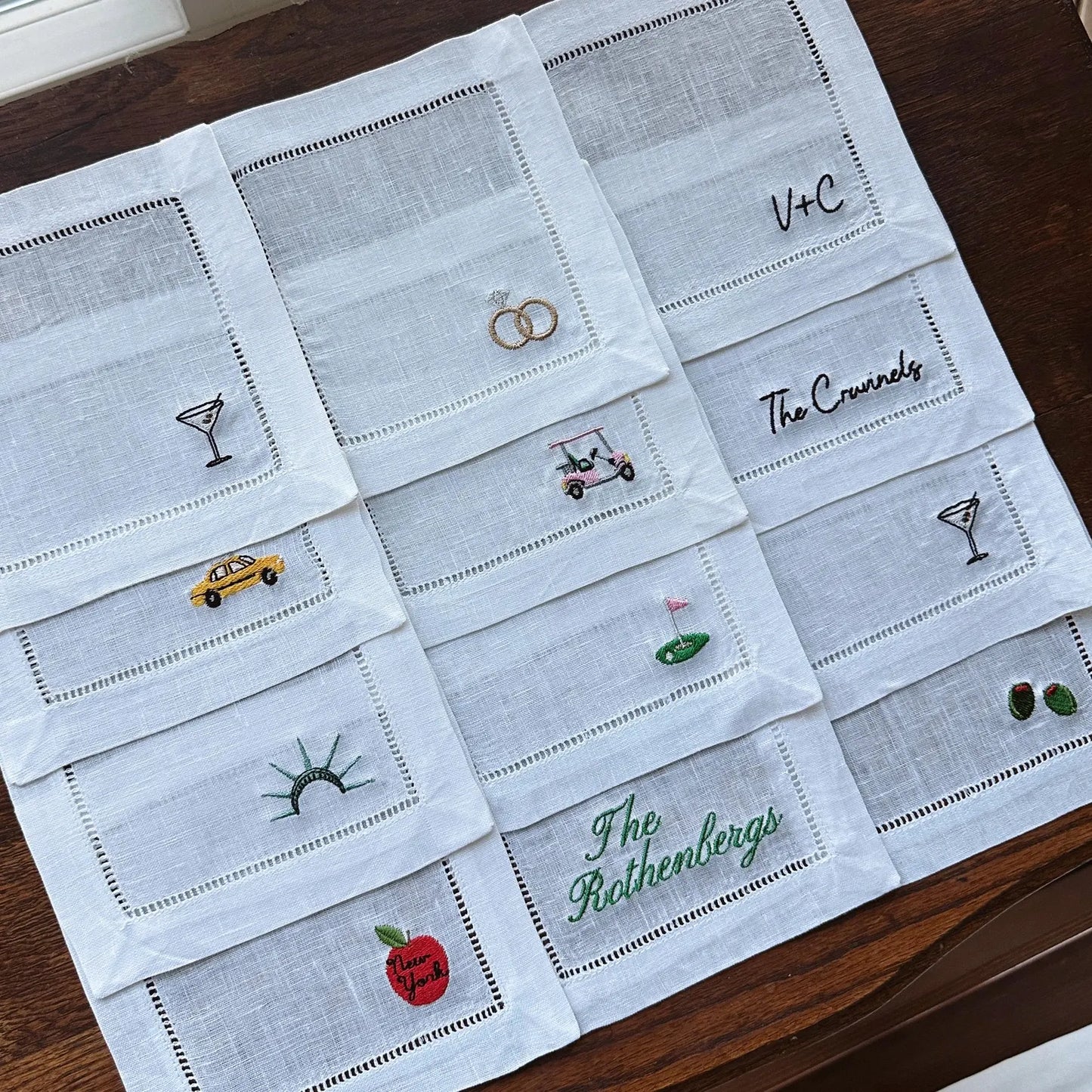 Custom Icon Cocktail Napkin Set