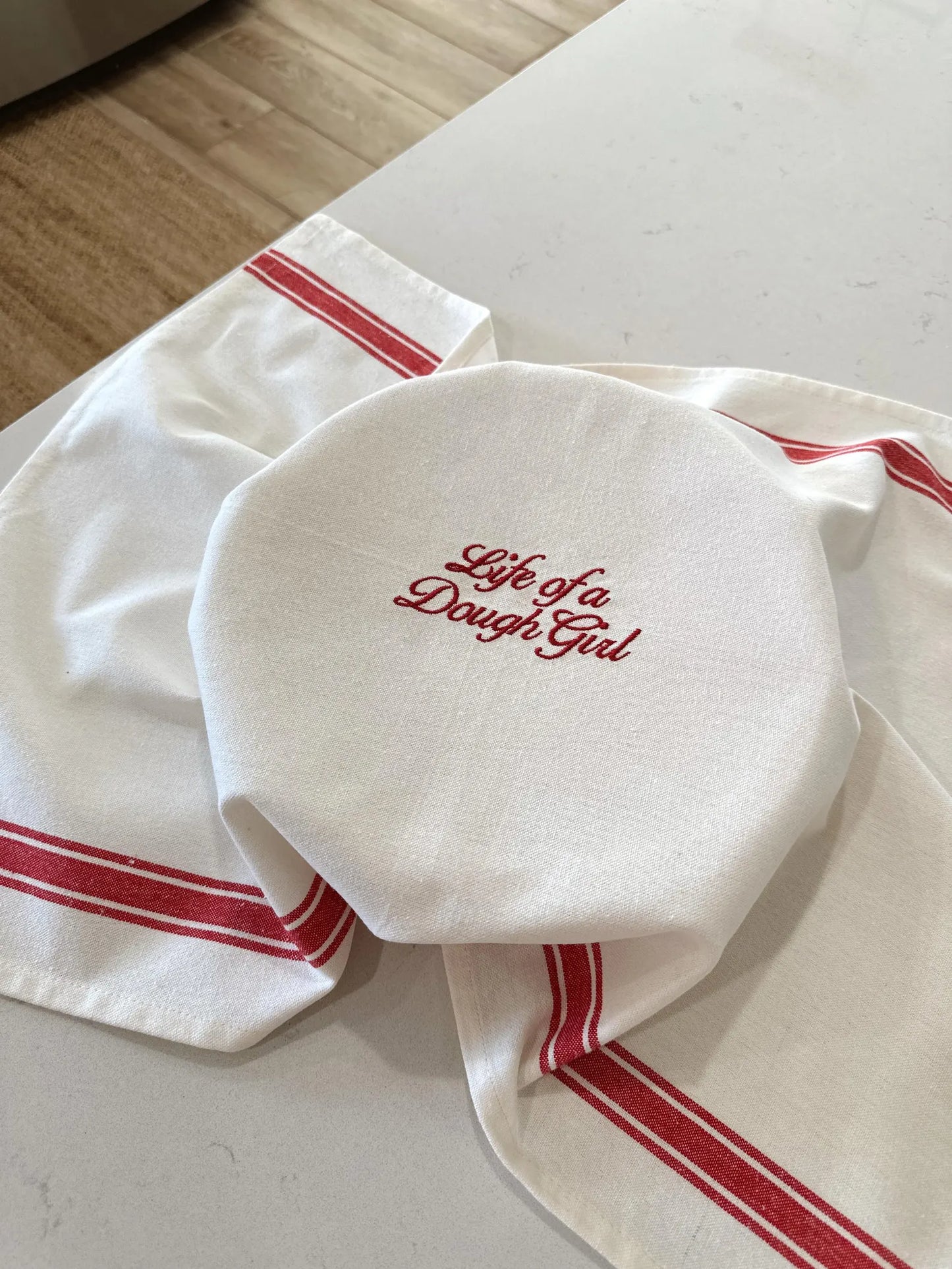 Life of a Dough Girl Sourdough Bread Embroidered Towel