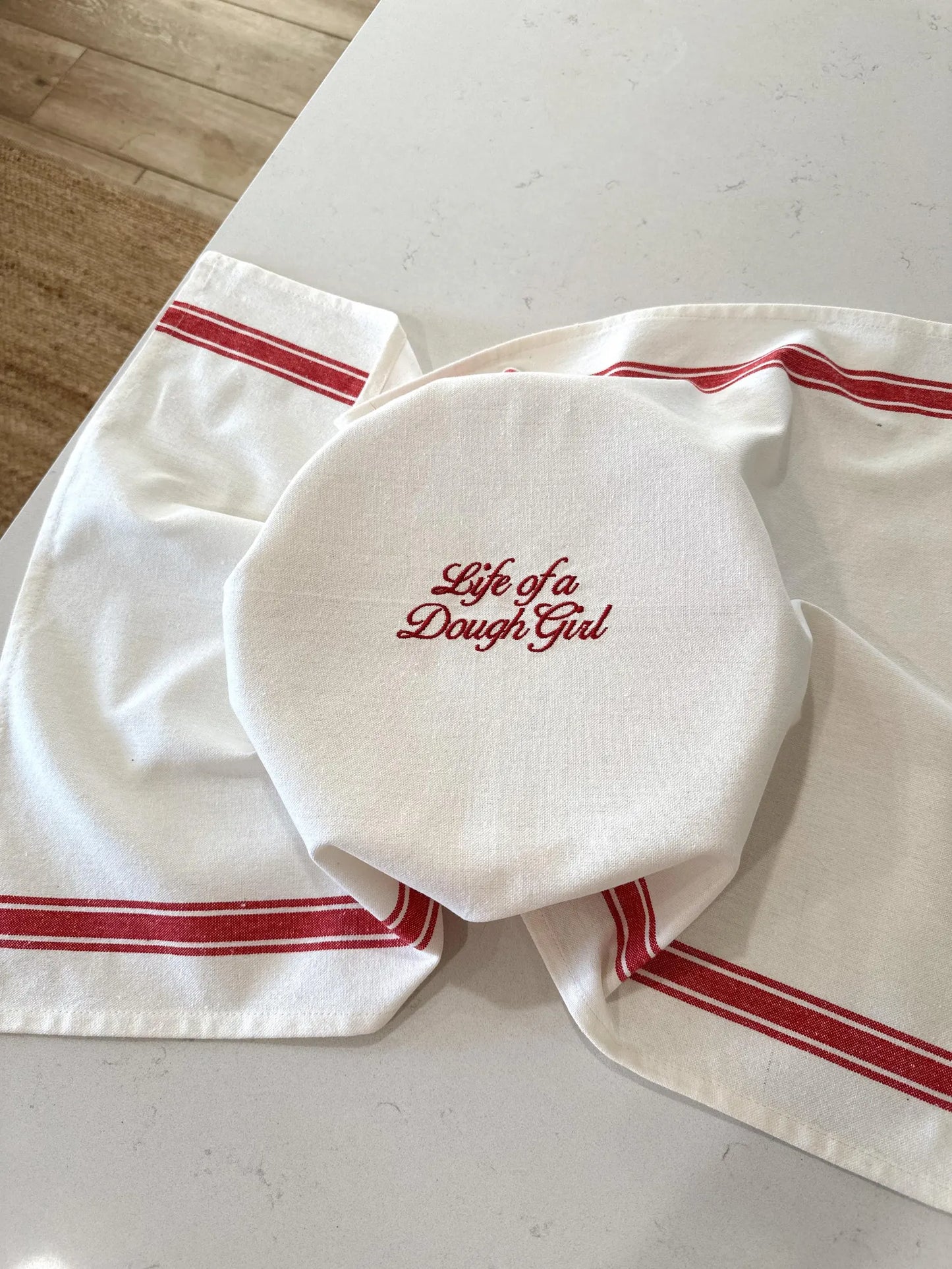 Life of a Dough Girl Sourdough Bread Embroidered Towel