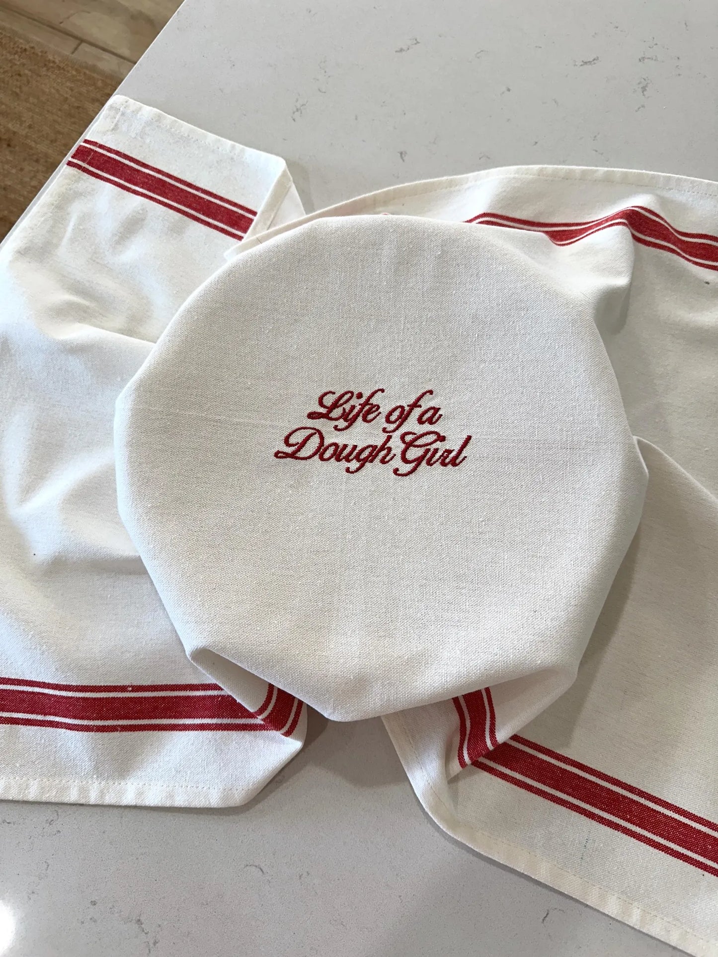 Life of a Dough Girl Sourdough Bread Embroidered Towel