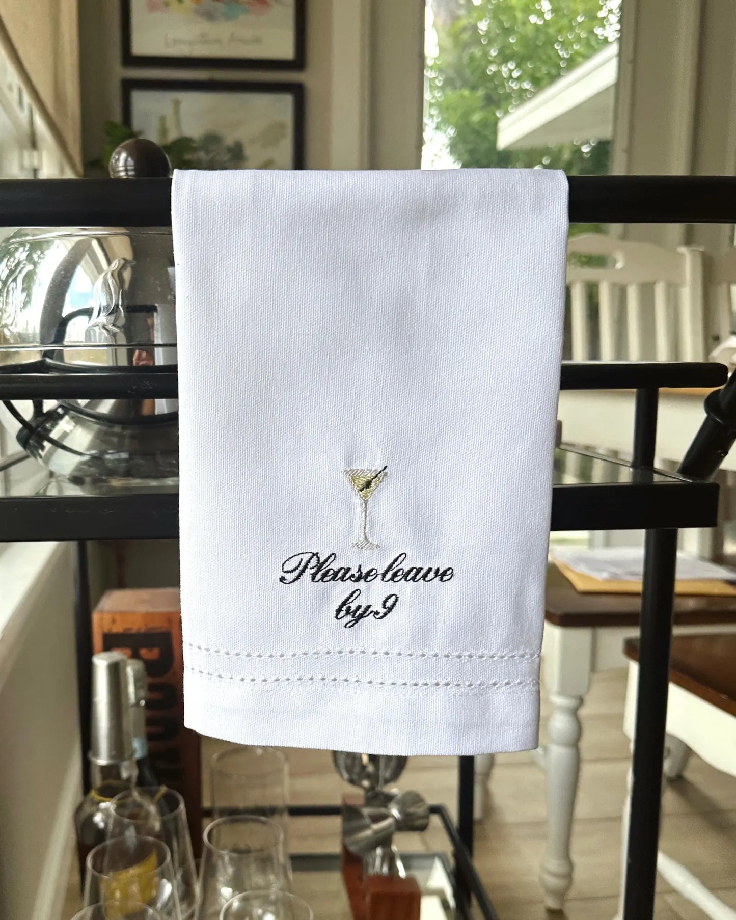 Custom Embroidered Icon & Text Bar Towel