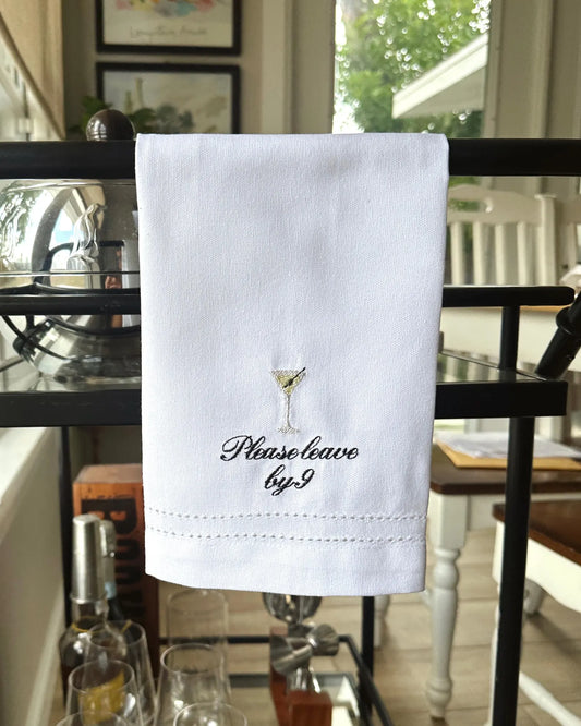 Custom Embroidered Icon & Text Bar Towel