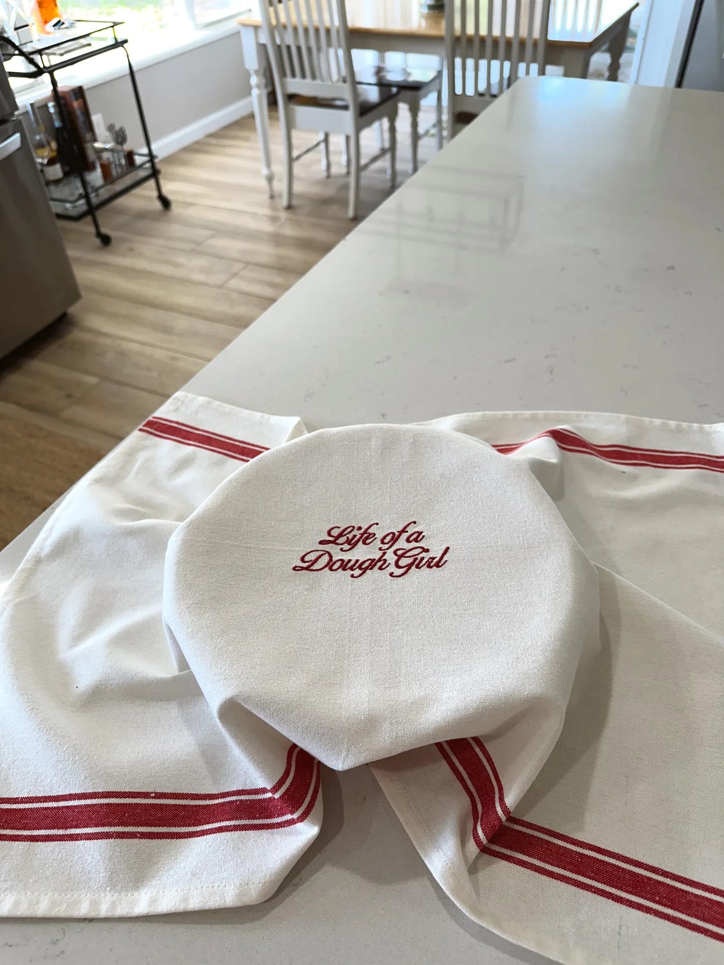 Life of a Dough Girl Sourdough Bread Embroidered Towel