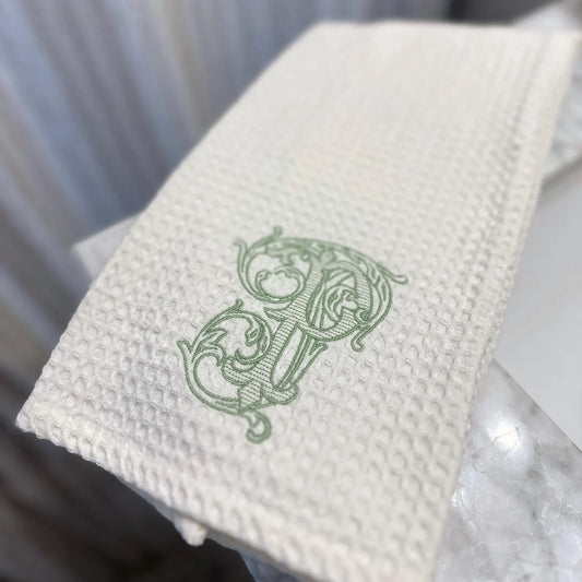 Personalized Waffle Weave Hand and Kitchen Towel