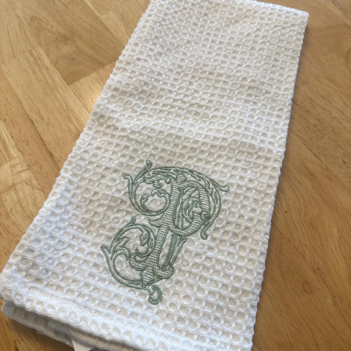 Personalized Waffle Weave Hand and Kitchen Towel