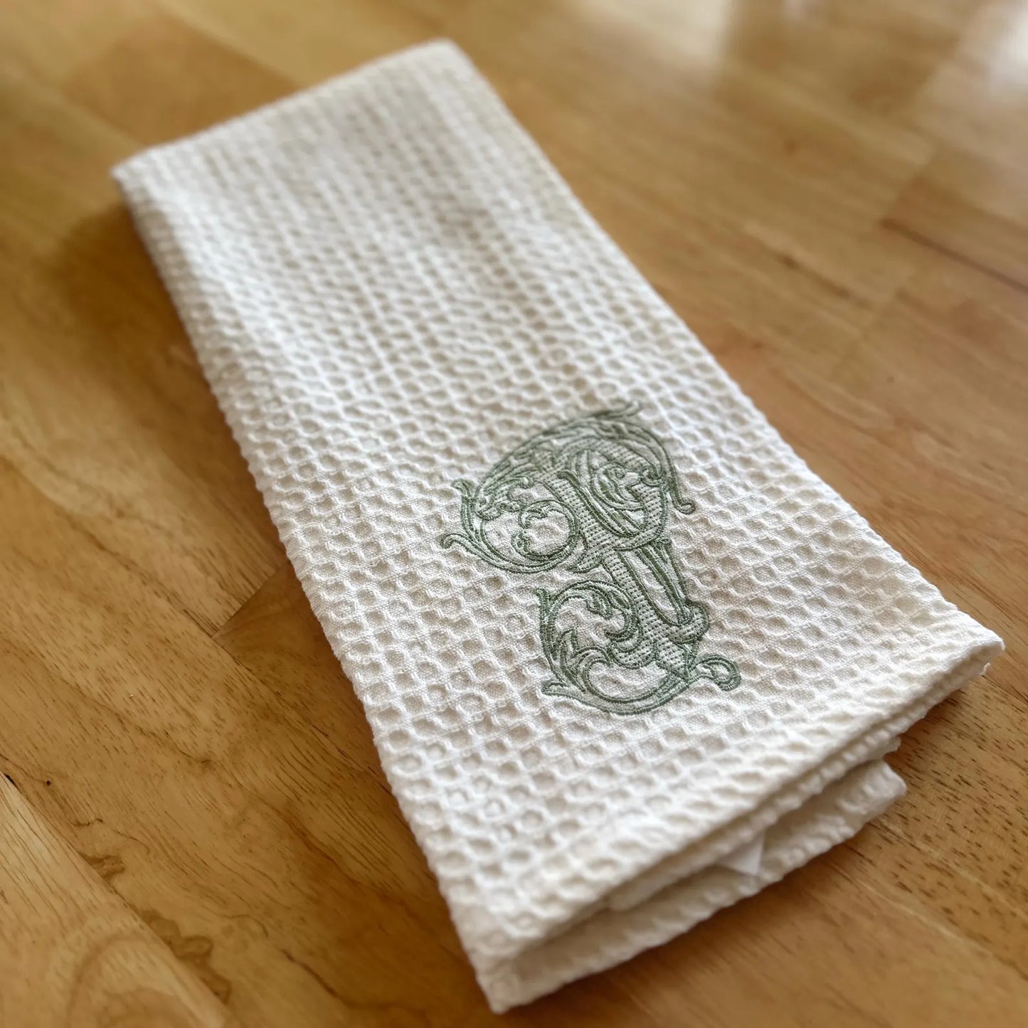Personalized Waffle Weave Hand and Kitchen Towel